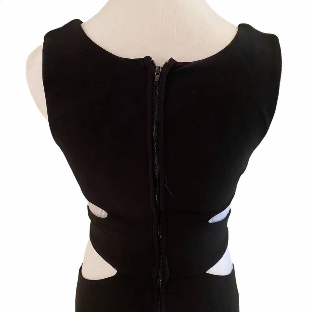 Jodi Kristopher Floor-Length Black Cutout Dress - Picture 6 of 10